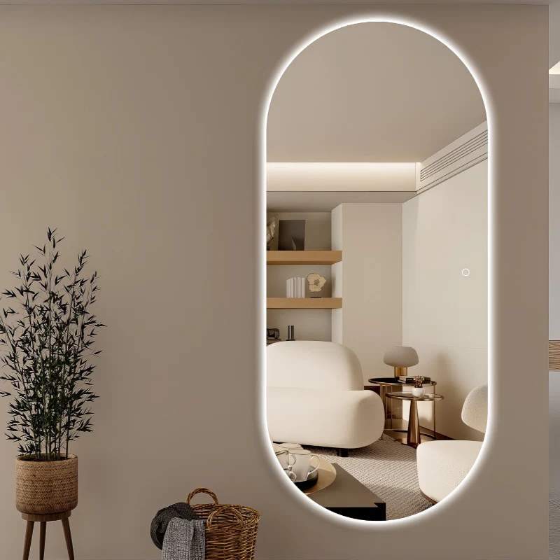 Oval 800 x 1800 LED Mirror - Three Light Temperatures - Image 4