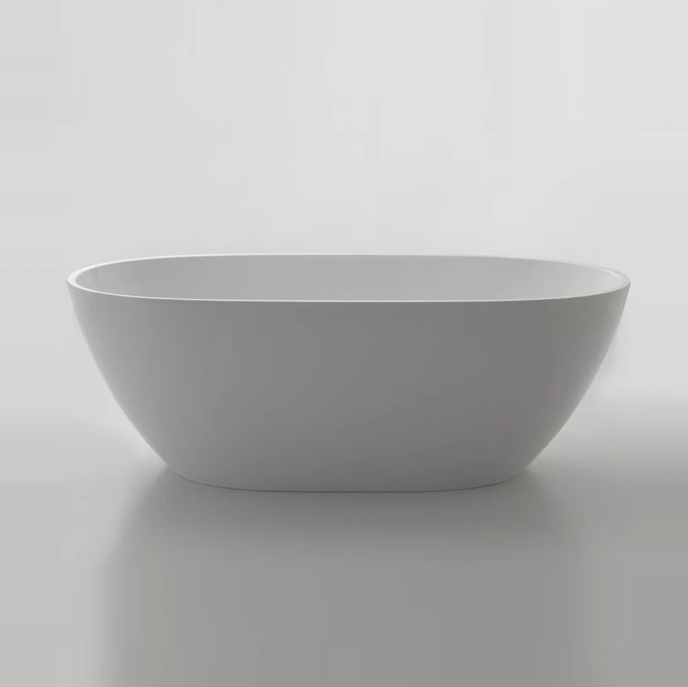Oval Egg Shape 1700mm Gloss White Freestanding Bath