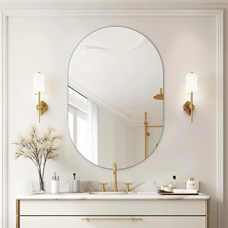 Oval Pill 1200 x 800 Polished Edge Mirror - Image 2
