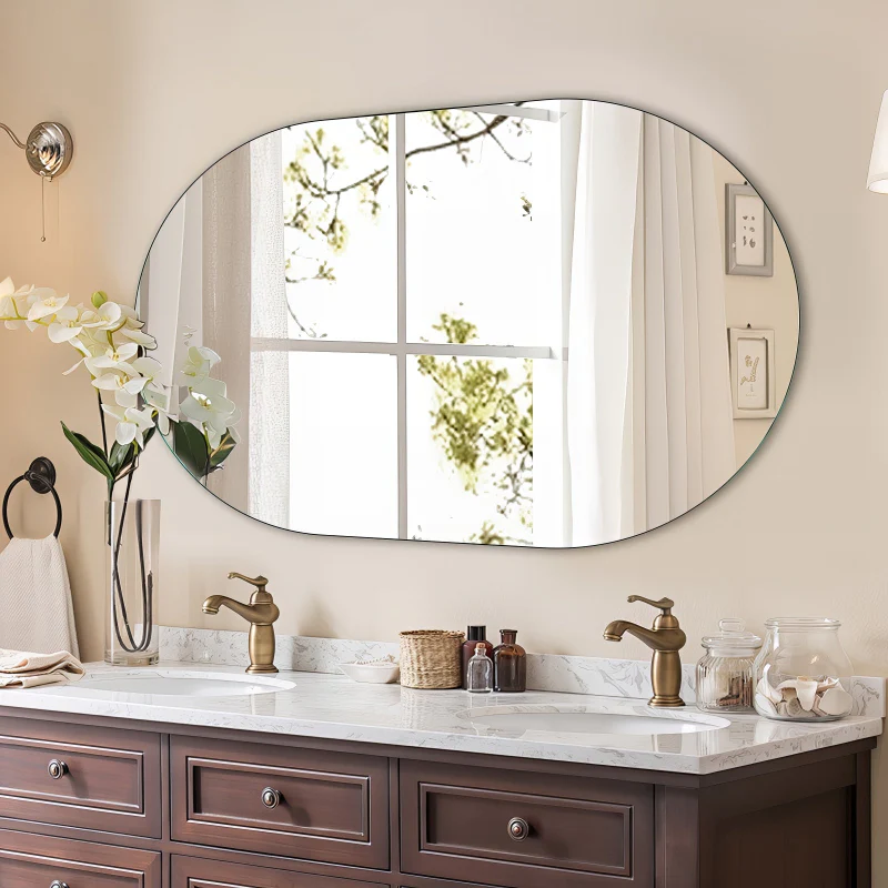 Oval Pill 1200 x 800 Polished Edge Mirror - Image 4