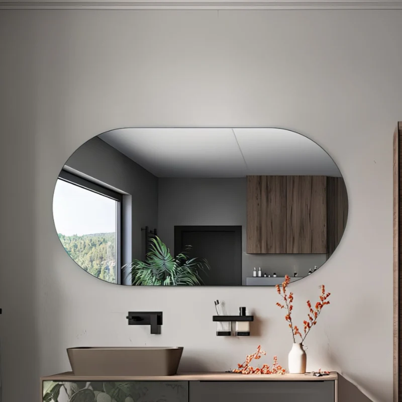 Oval Pill 1500 x 800 Polished Edge Mirror