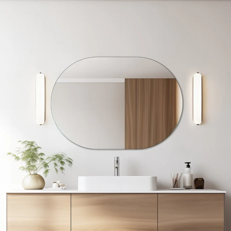 Oval Pill 700 x 1000 Polished Edge Mirror - Image 3
