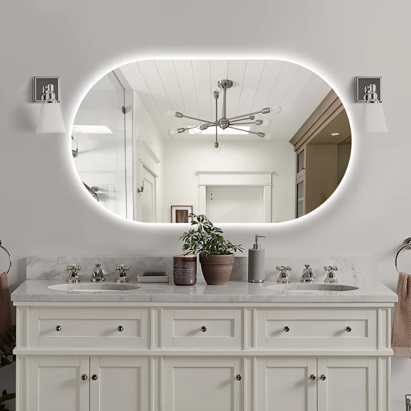 Oval Pill Touchless 1200 x 700 LED Mirror - Three Light Temperatures - Image 3