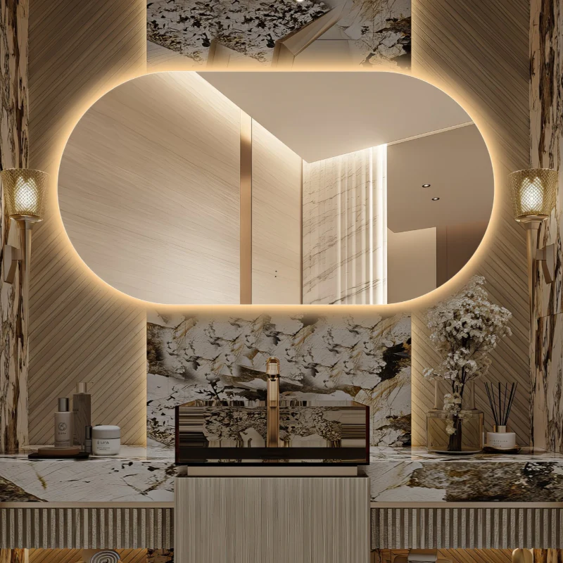Oval Pill Touchless 1500 x 800 LED Mirror - Three Light Temperatures