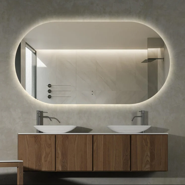 Oval Pill Touchless 1500 x 800 LED Mirror - Three Light Temperatures - Image 2
