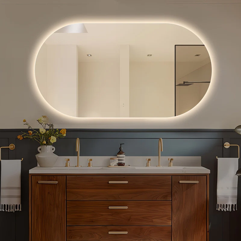 Oval Pill Touchless 1500 x 800 LED Mirror - Three Light Temperatures - Image 4