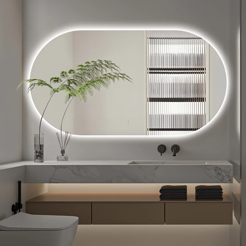 Oval Pill Touchless 1500 x 800 LED Mirror - Three Light Temperatures - Image 5