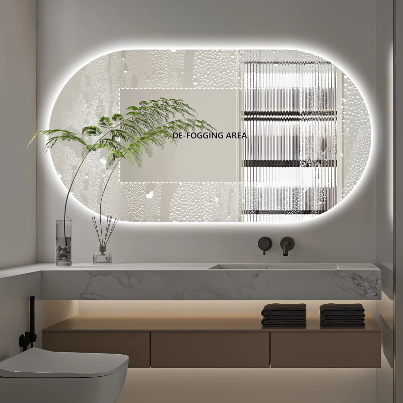 Oval Pill Touchless 1500 x 800 LED Mirror - Three Light Temperatures - Image 6