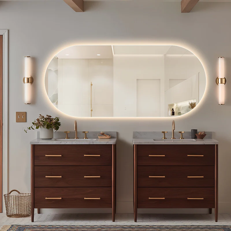 Oval Pill Touchless 1800 x 800 LED Mirror - Three Light Temperatures