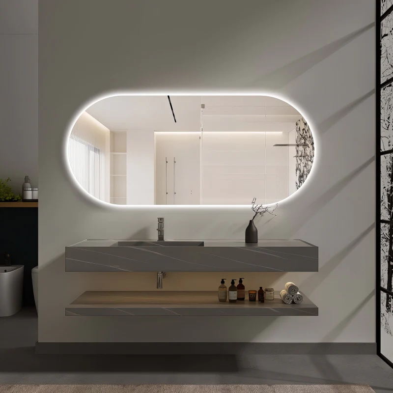 Oval Pill Touchless 1800 x 800 LED Mirror - Three Light Temperatures - Image 2