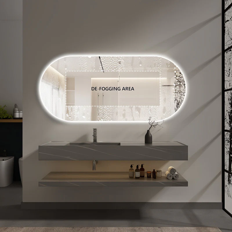 Oval Pill Touchless 1800 x 800 LED Mirror - Three Light Temperatures - Image 4