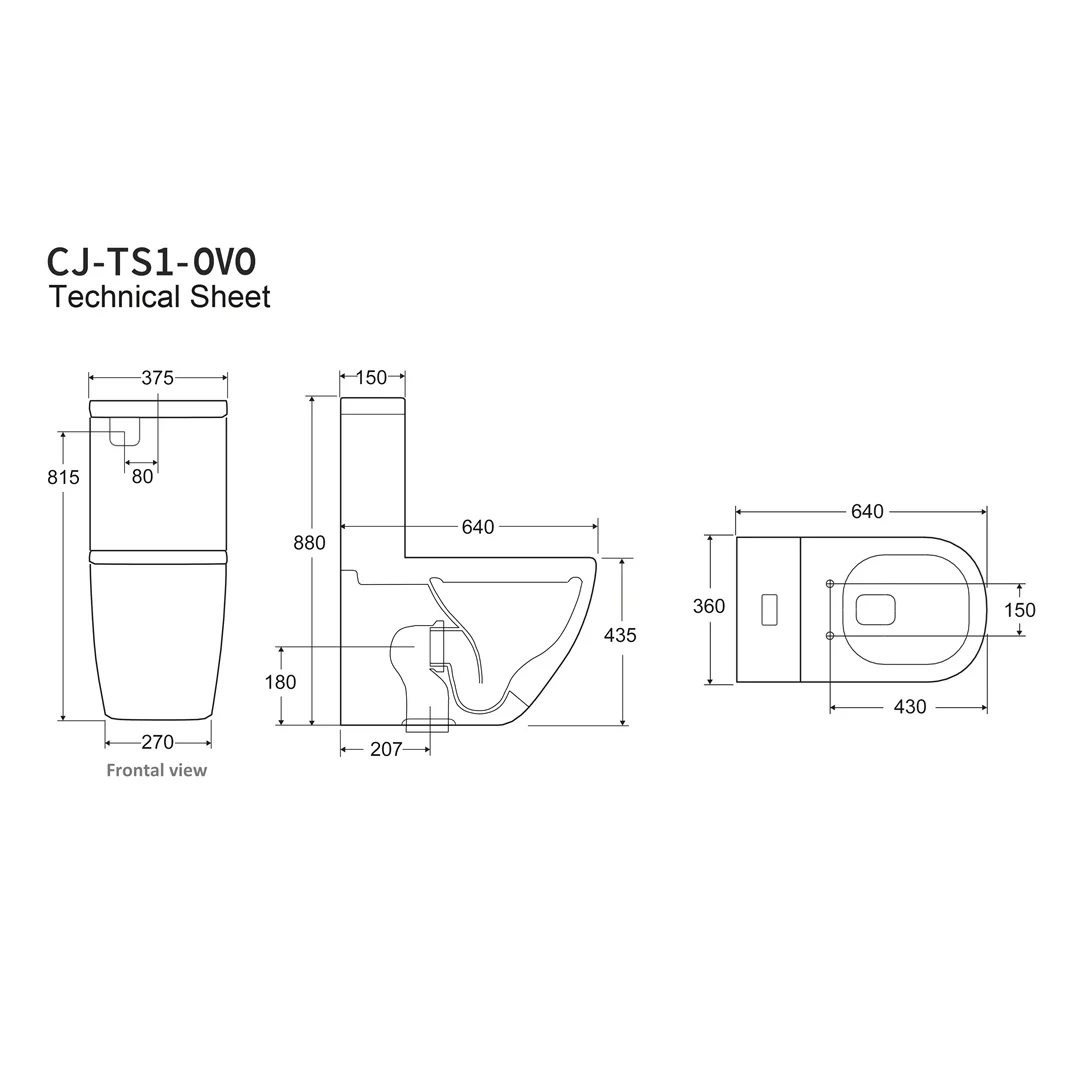 Ovo Rimless Toilet Suite - Image 2