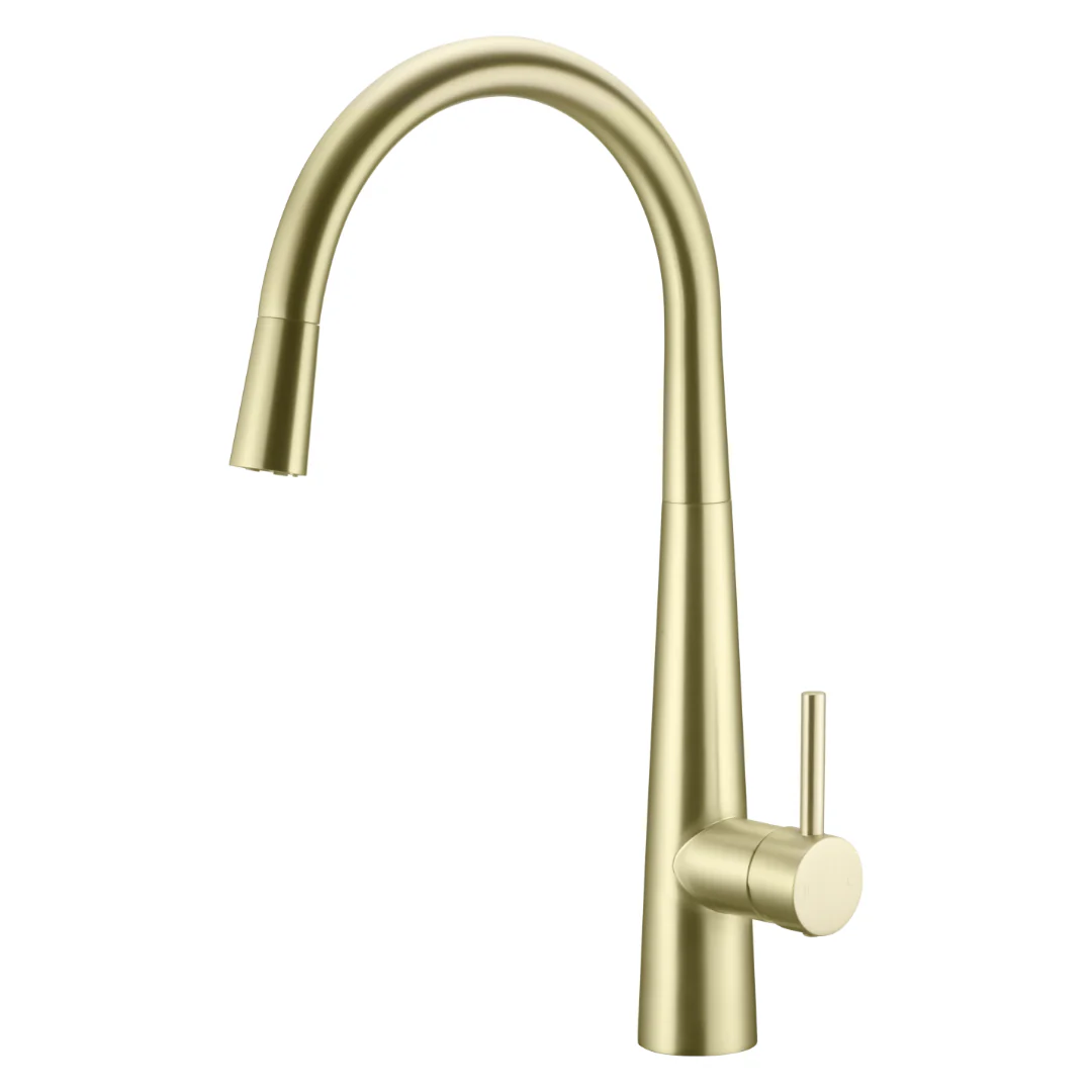 Parker Brushed Gold Pull Out Kitchen Mixer