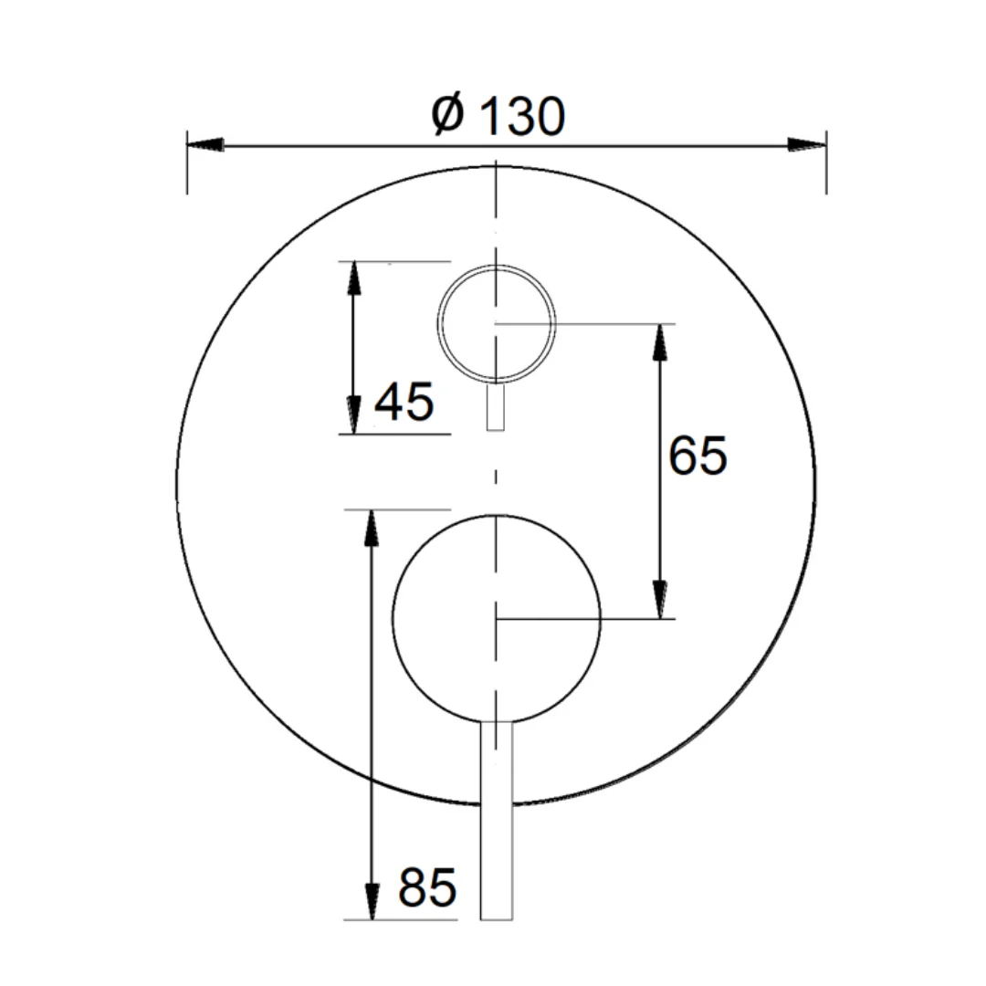 Parker Chrome Wall Diverter Mixer - Image 2