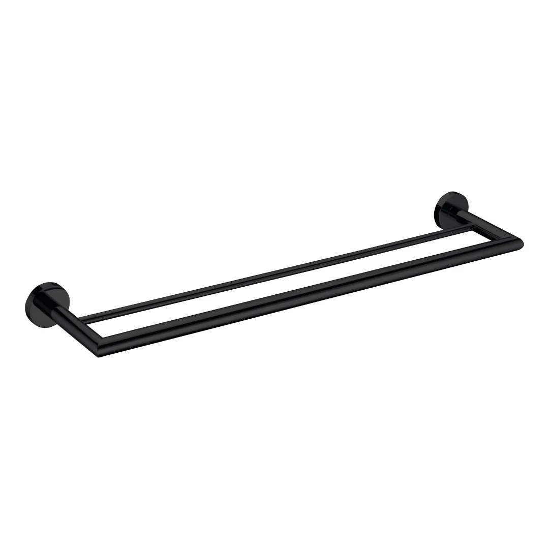 Parker Matte Black 600mm Double Towel Holder