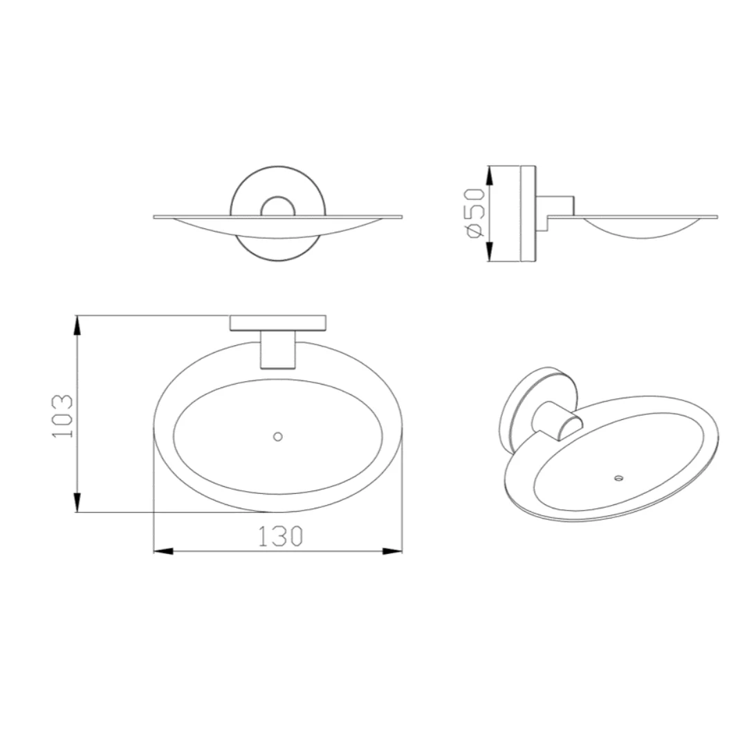 Parker Matte Black Soap Holder - Image 2