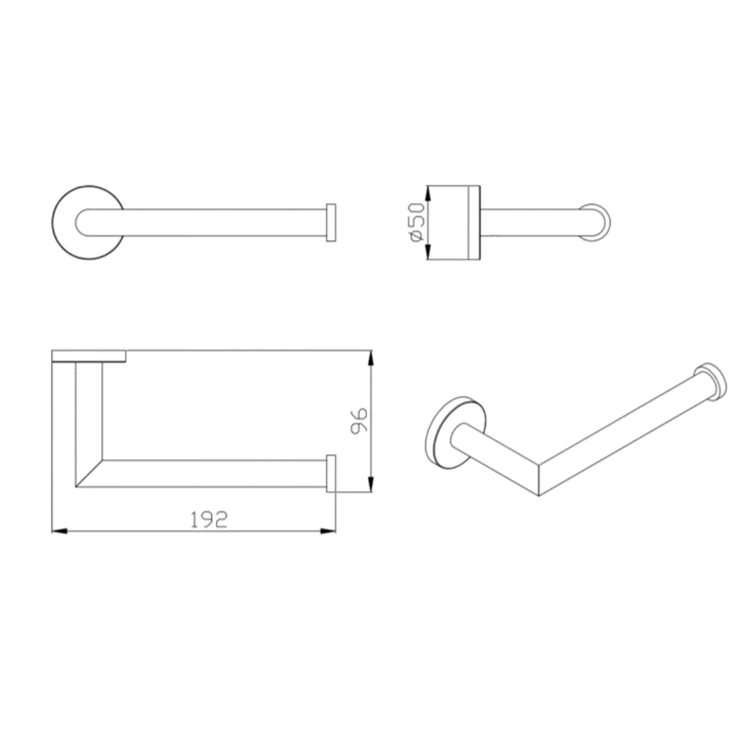Parker Matte Black Toilet Paper Holder - Image 2