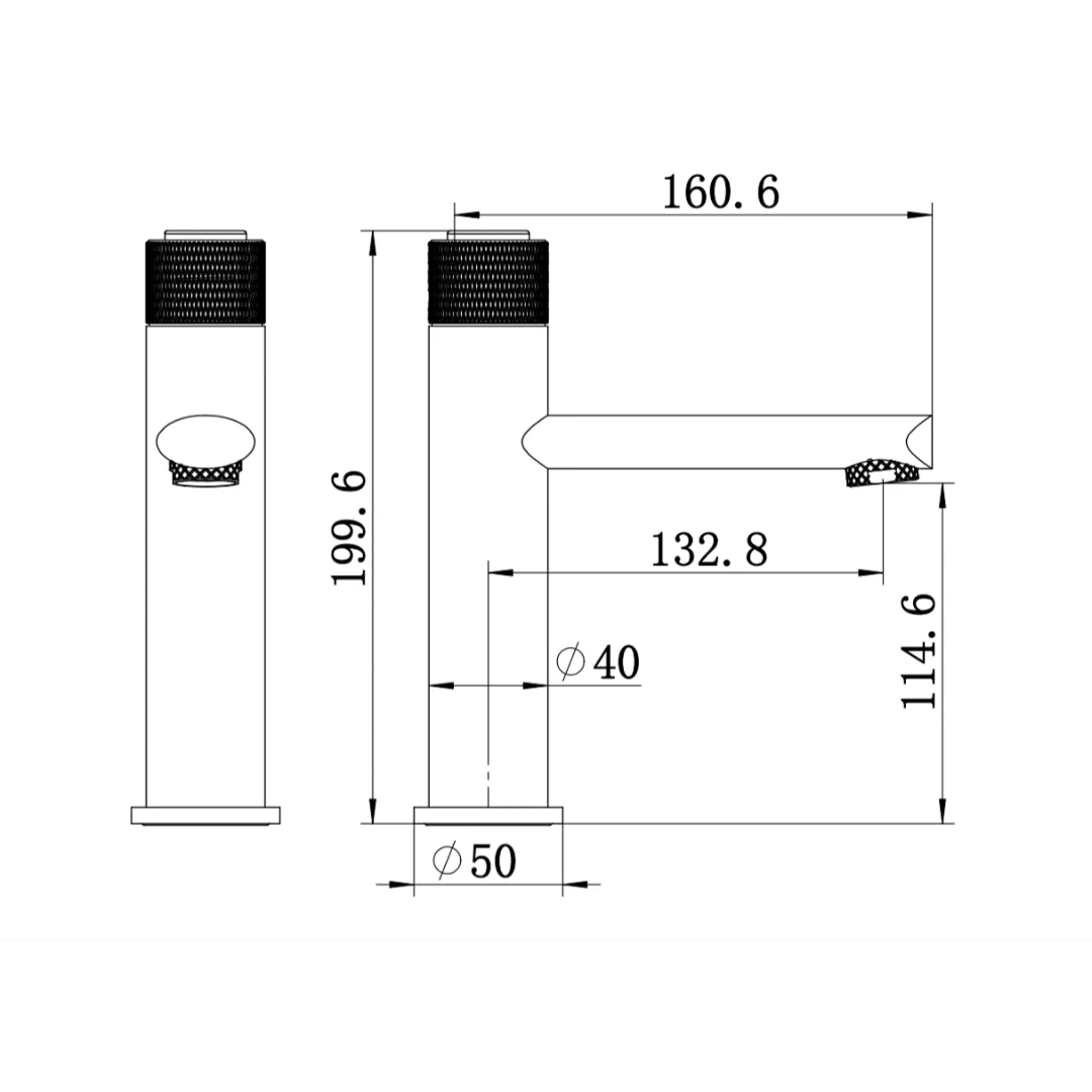 Payten Chrome Push Basin Mixer - Image 2