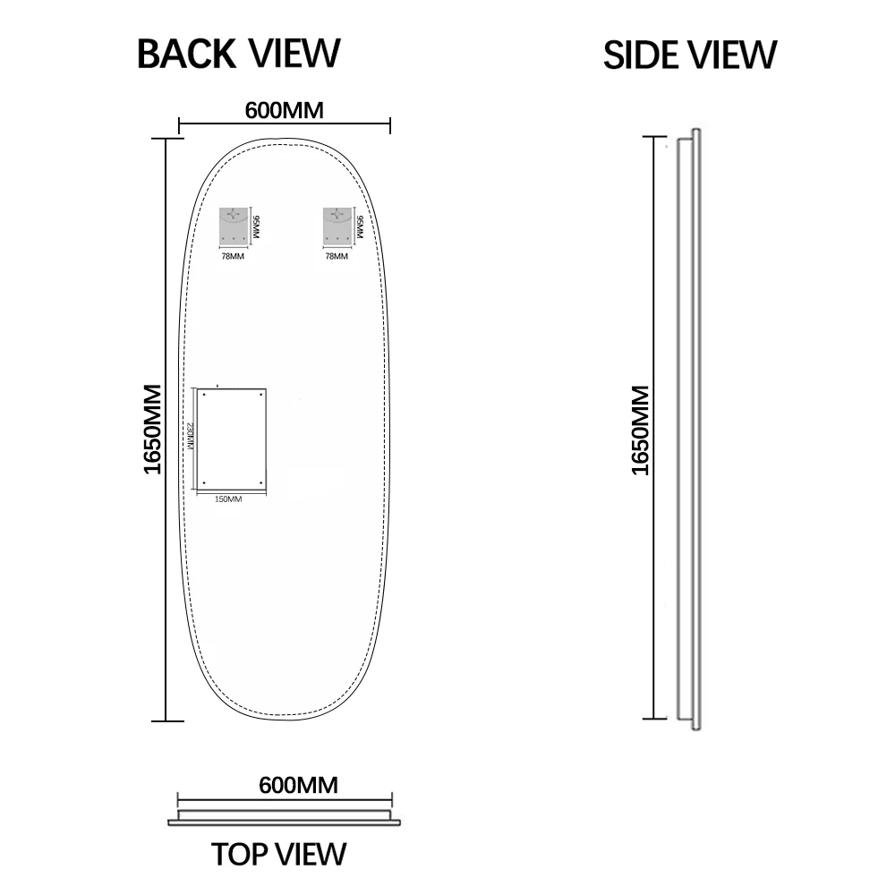 Pera 600 x 1650 LED Mirror - Three Light Temperatures - Image 5