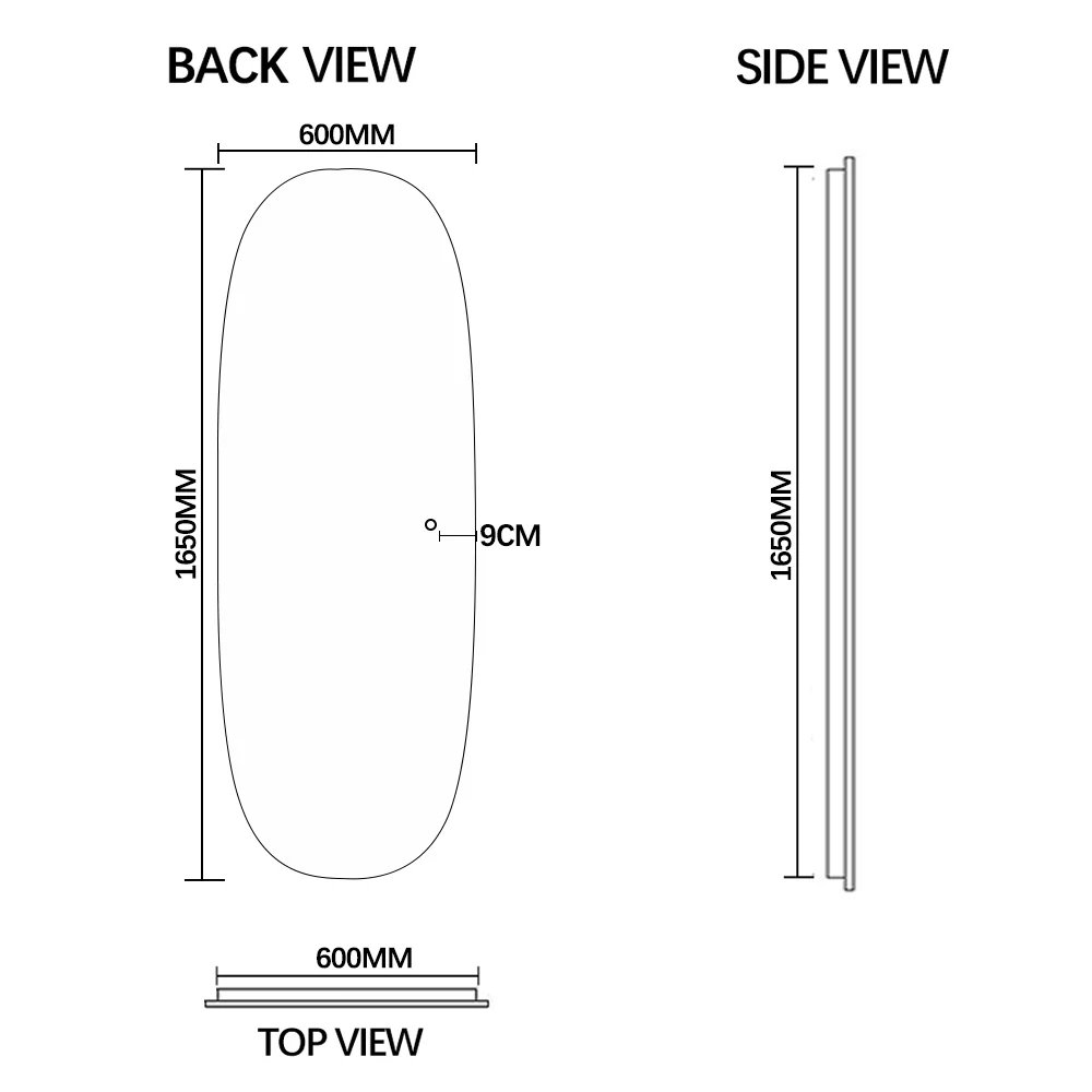 Pera 600 x 1650 LED Mirror - Three Light Temperatures - Image 6