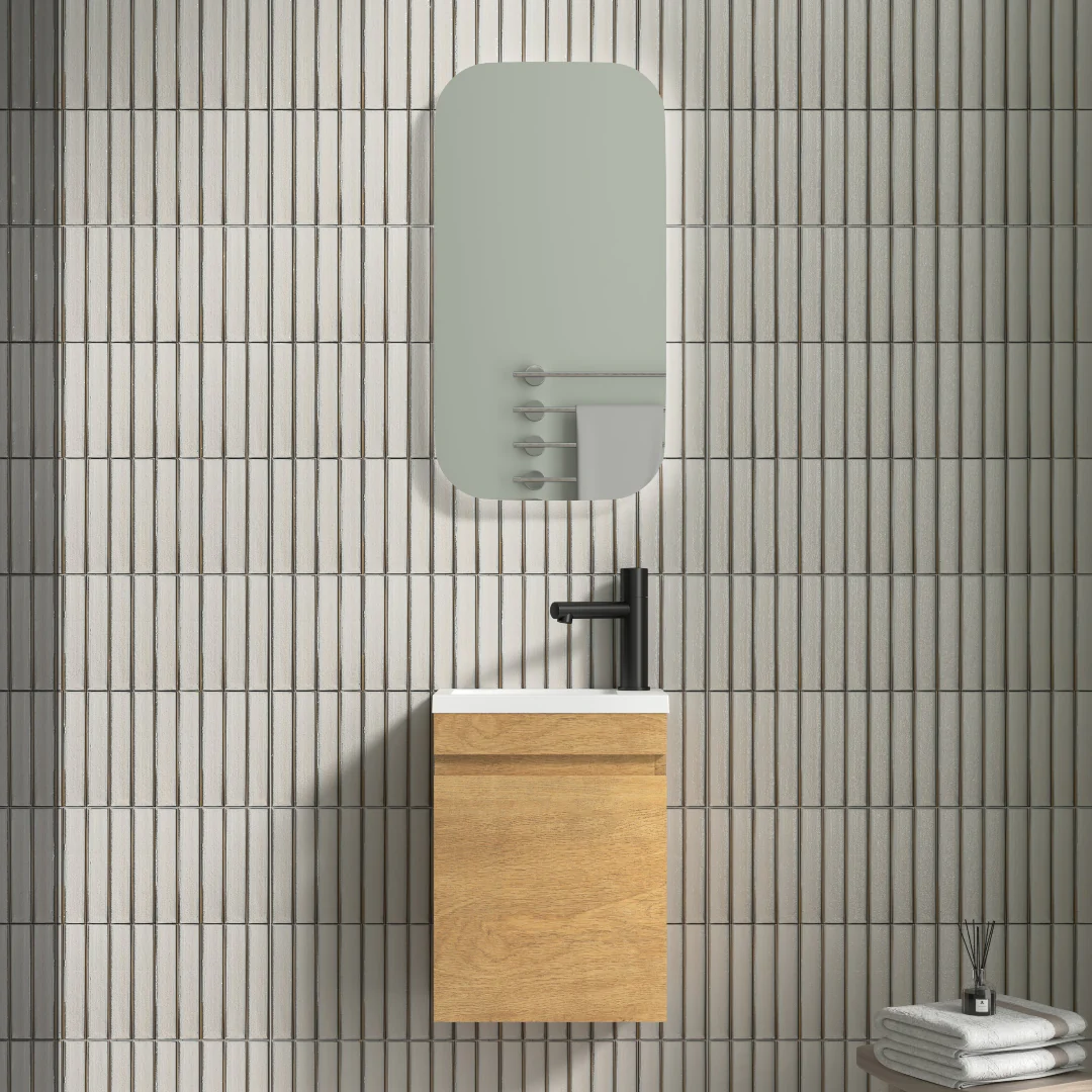 Piccolo 400 Fine Oak Wall Hung Vanity