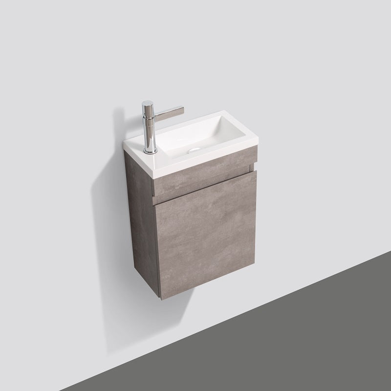 Piccolo 400 Grey Ash Wall Hung Vanity - Image 2