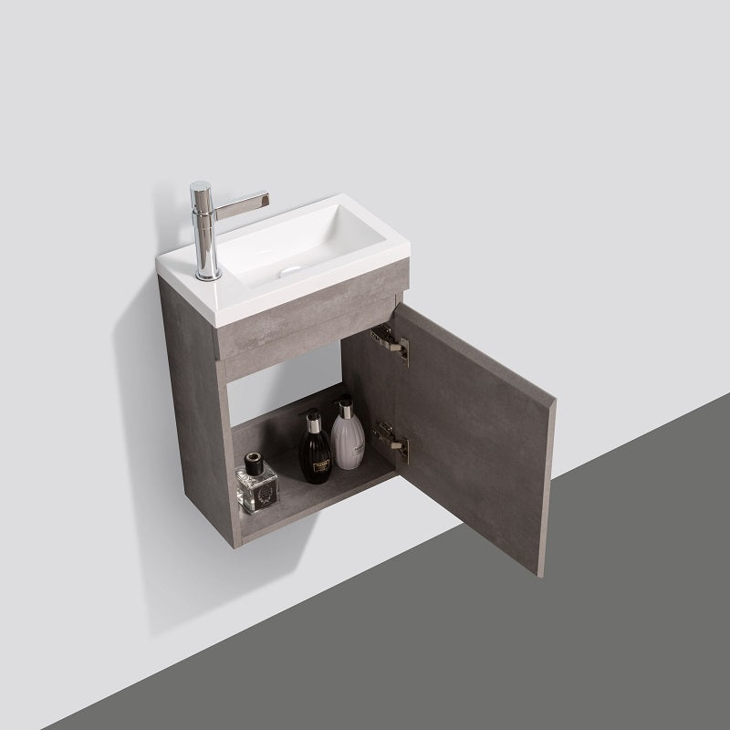 Piccolo 400 Grey Ash Wall Hung Vanity - Image 3