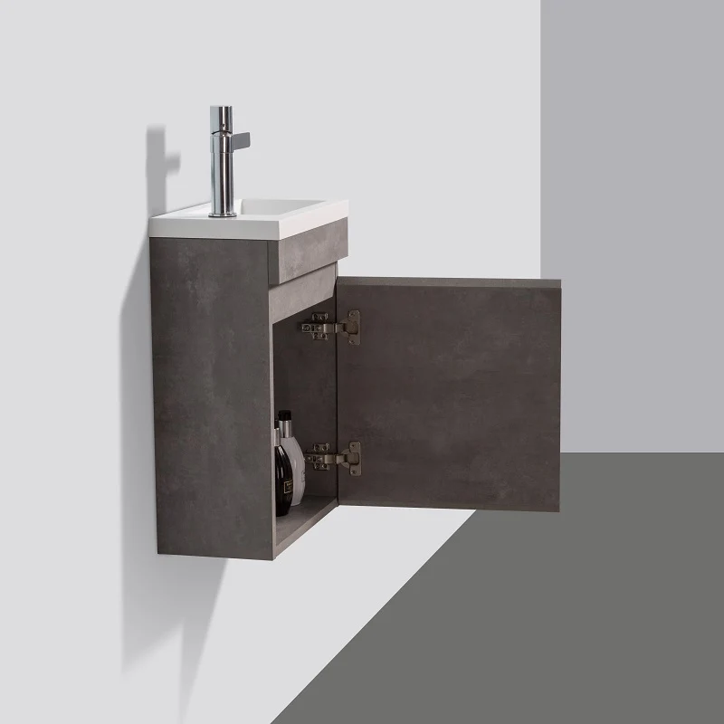 Piccolo 400 Grey Ash Wall Hung Vanity - Image 4