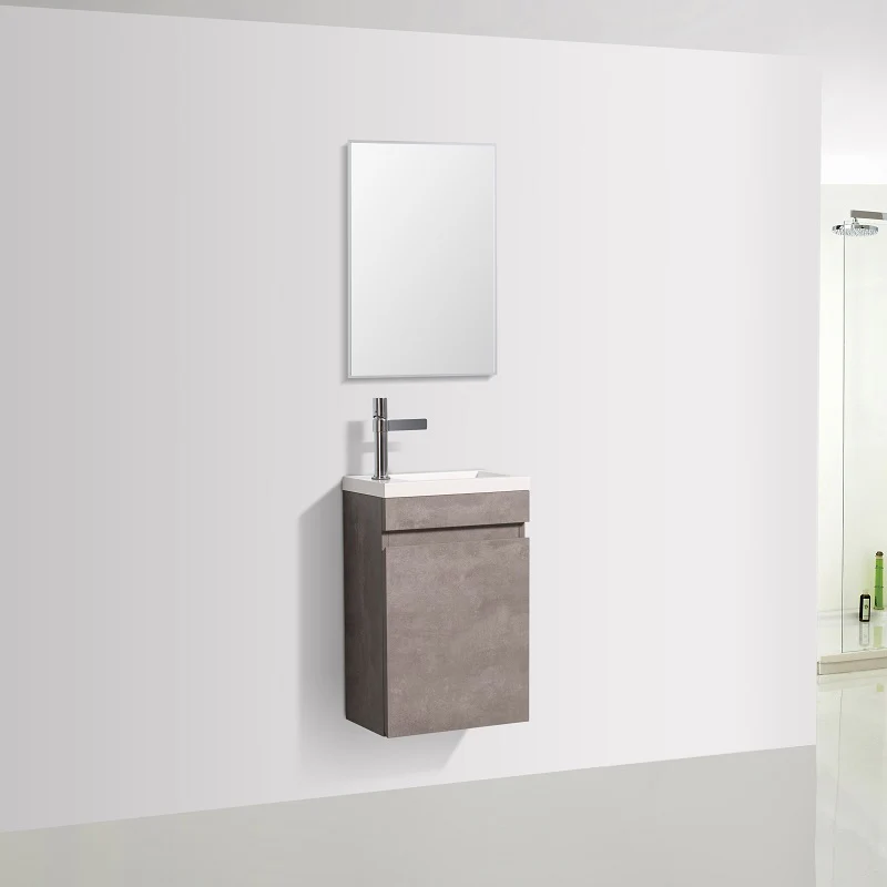 Piccolo 400 Grey Ash Wall Hung Vanity - Image 5