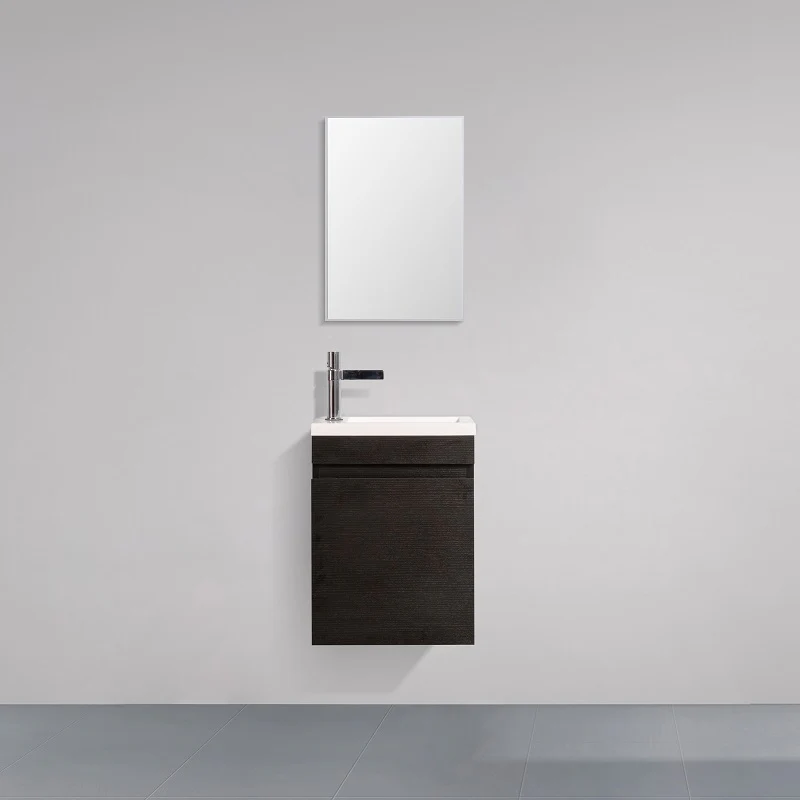 Piccolo 400 Matte Black Wall Hung Vanity