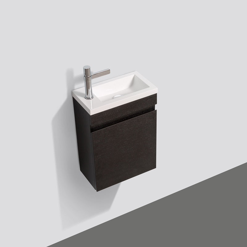 Piccolo 400 Matte Black Wall Hung Vanity - Image 2