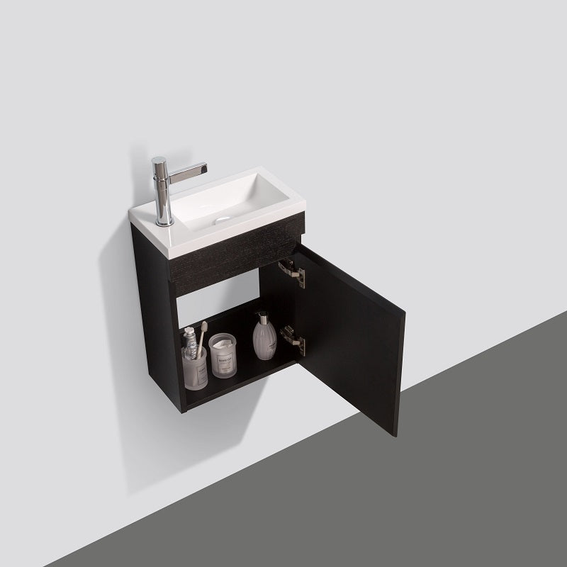 Piccolo 400 Matte Black Wall Hung Vanity - Image 4