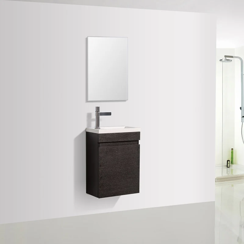 Piccolo 400 Matte Black Wall Hung Vanity - Image 5