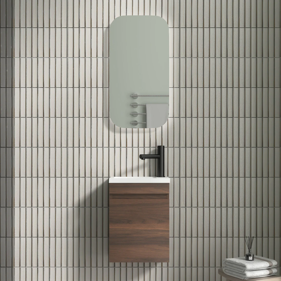 Piccolo 400 Walnut Wall Hung Vanity