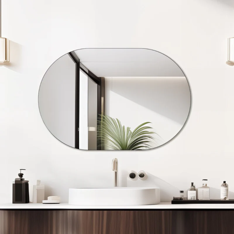 Pill Oval 600 x 900 Polished Edge Mirror - Image 2