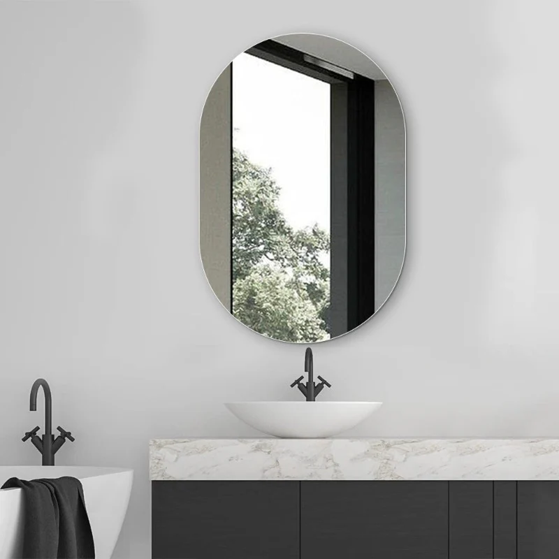 Pill Oval 600 x 900 Polished Edge Mirror - Image 3