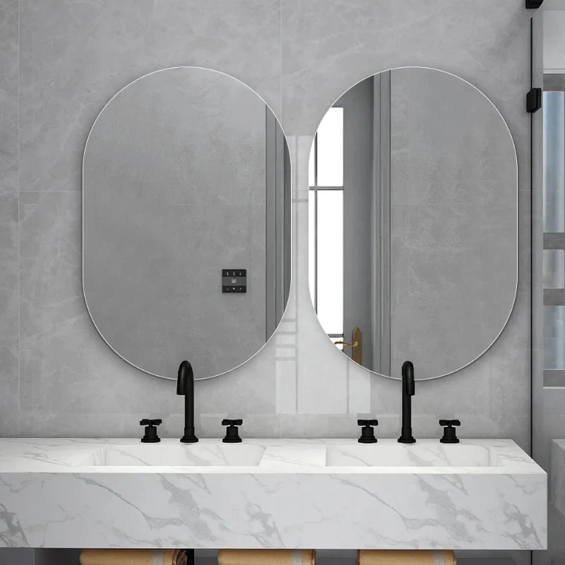 Pill Oval 600 x 900 Polished Edge Mirror - Image 4