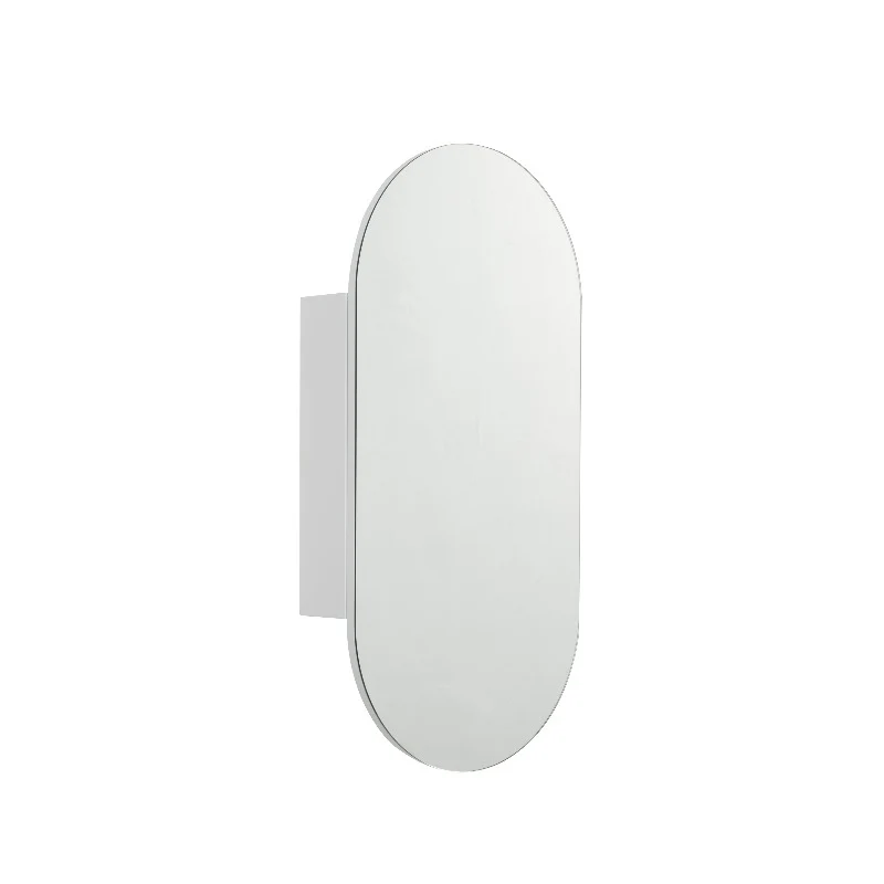 Pill Oval Matte White Shaving Cabinet