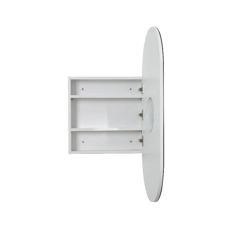 Pill Oval Matte White Shaving Cabinet - Image 3