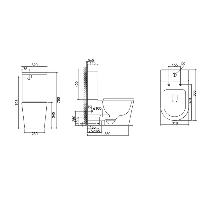 Potti Junior Rimless Toilet Suite - Image 3