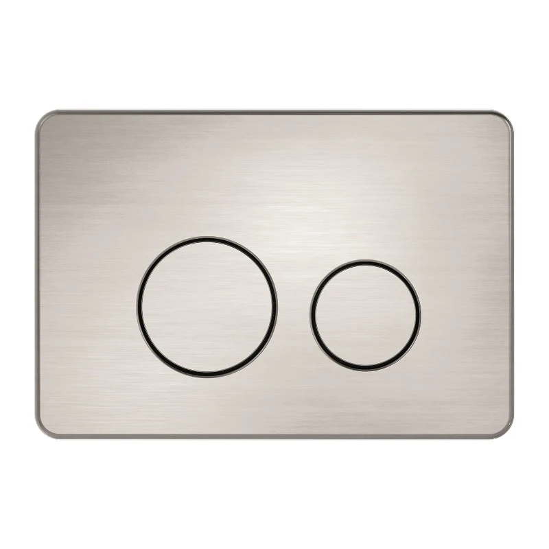 R&T Brushed Nickel In Wall Toilet Push Plate - Image 2
