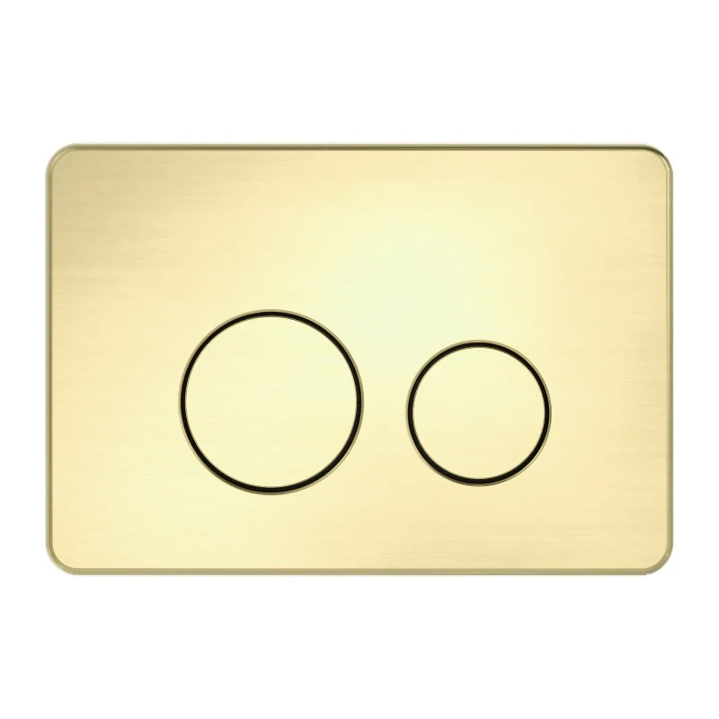 R&T Brushed Gold In Wall Toilet Push Plate - Image 2