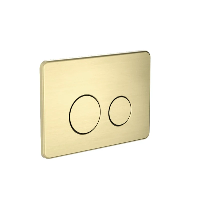 R&T Brushed Gold In Wall Toilet Push Plate - Image 3