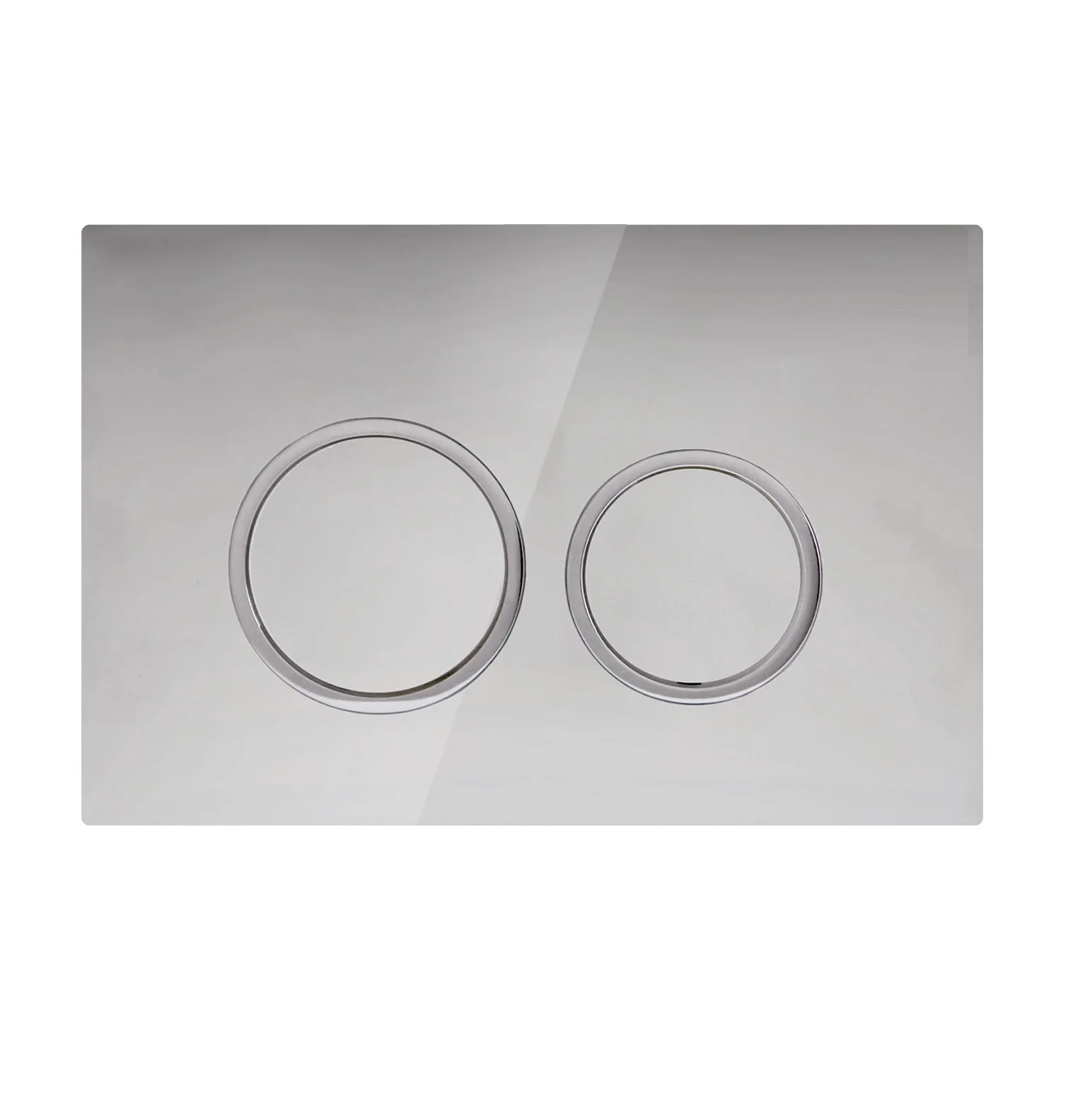 R&T Chrome In Wall Toilet Push Plate
