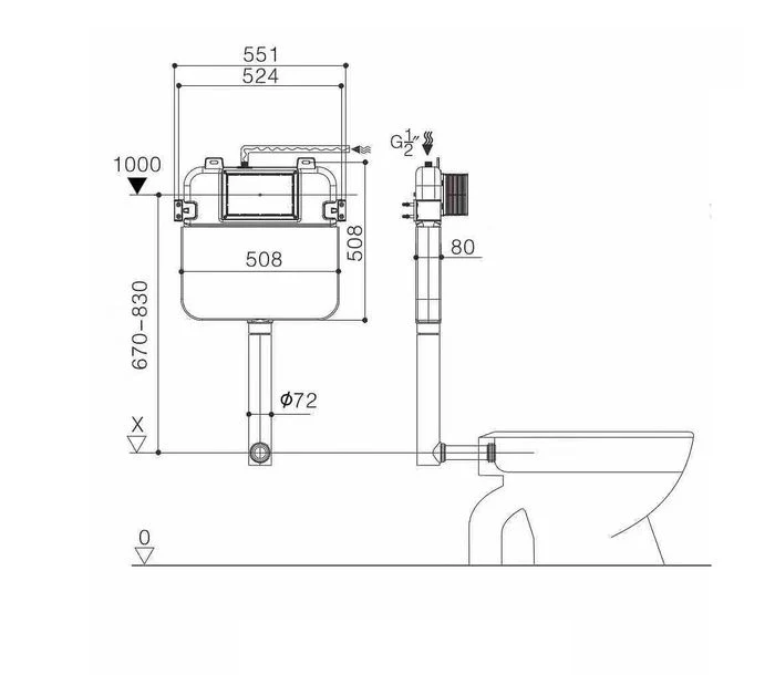 R&T In Wall Cistern - Wall Faced - Image 3
