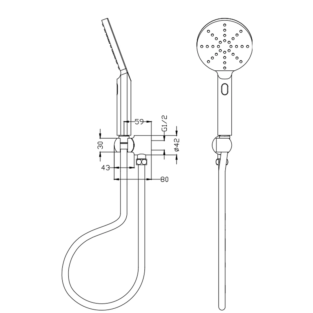 Mica Brushed Nickel Air Hand Shower - Image 4