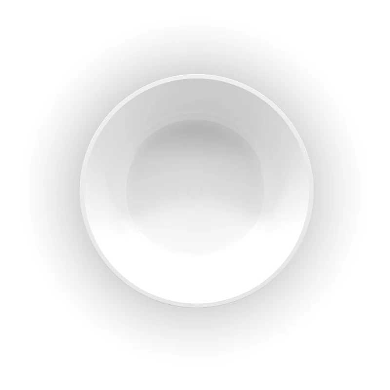 Ravella 1280mm Gloss White Round Freestanding Bath Tub - Image 7