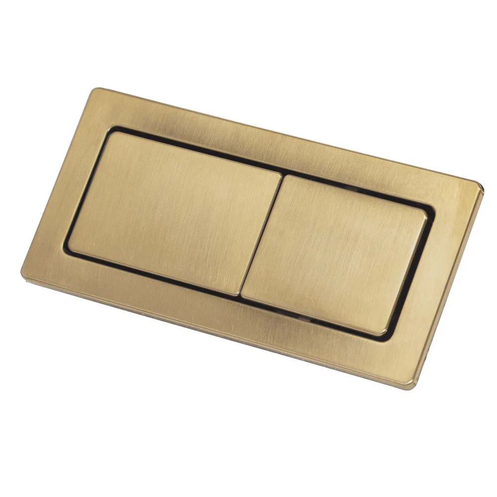 Rectangle Brushed Gold / Brass Flush Buttons