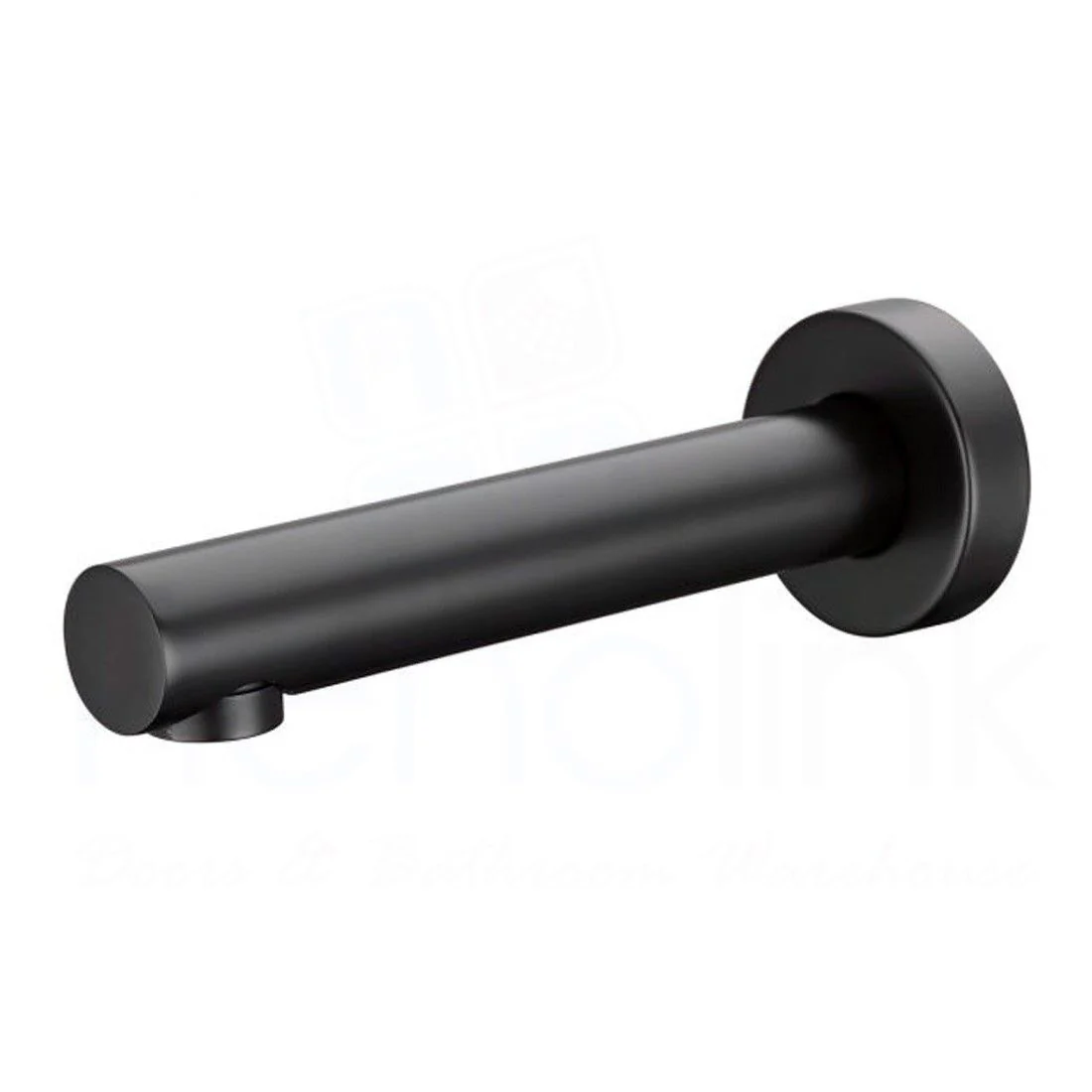 Round 180 mm Black Bath Spout