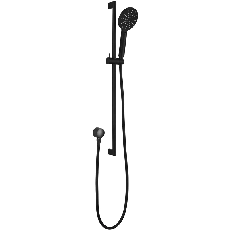 Round Black Shower Rail